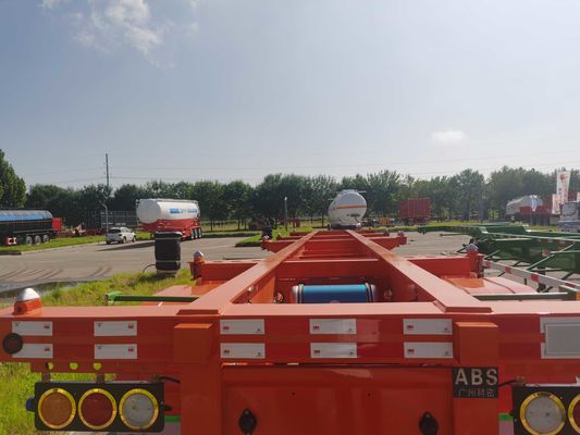 12 metrelik bir iskelet yarı römork 40ft konteyner çerçeve kilitleri