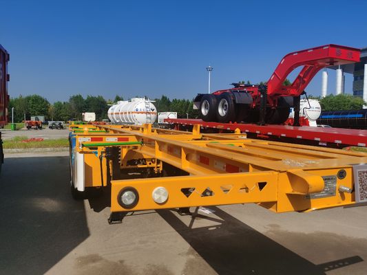 2 Eksel 20ft 40ft Skeleton Trailer Konteyner Skeletal Trailer Transporter