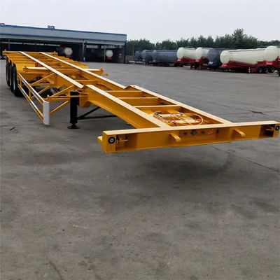 Yeni Tasarım 3 Eksel Skeleton Konteyner Şasi 40ft Skeleton Semi Traileri
