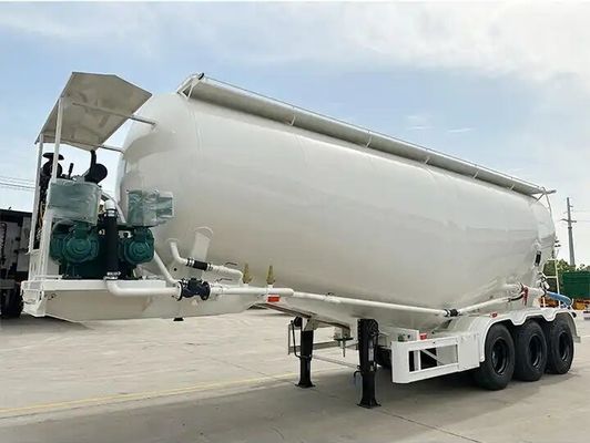 53 cbm v tipi Toplu Çimento tozu tank römork toplu çimento tank yarı römork / kuru tozu tanker kamyonu