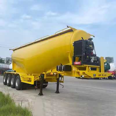2/3/4 akslar 40 M3 45 CBM Toplu Çimento Kamyonu Toz Taşıma Yarım Rel